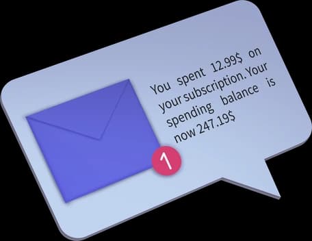 SMS with global reach and delivery tracking illustration