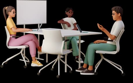 Team collaboration illustration showing people working together with Delalify